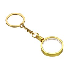 AA coin keychain holder, 27mm with protective cover, gold