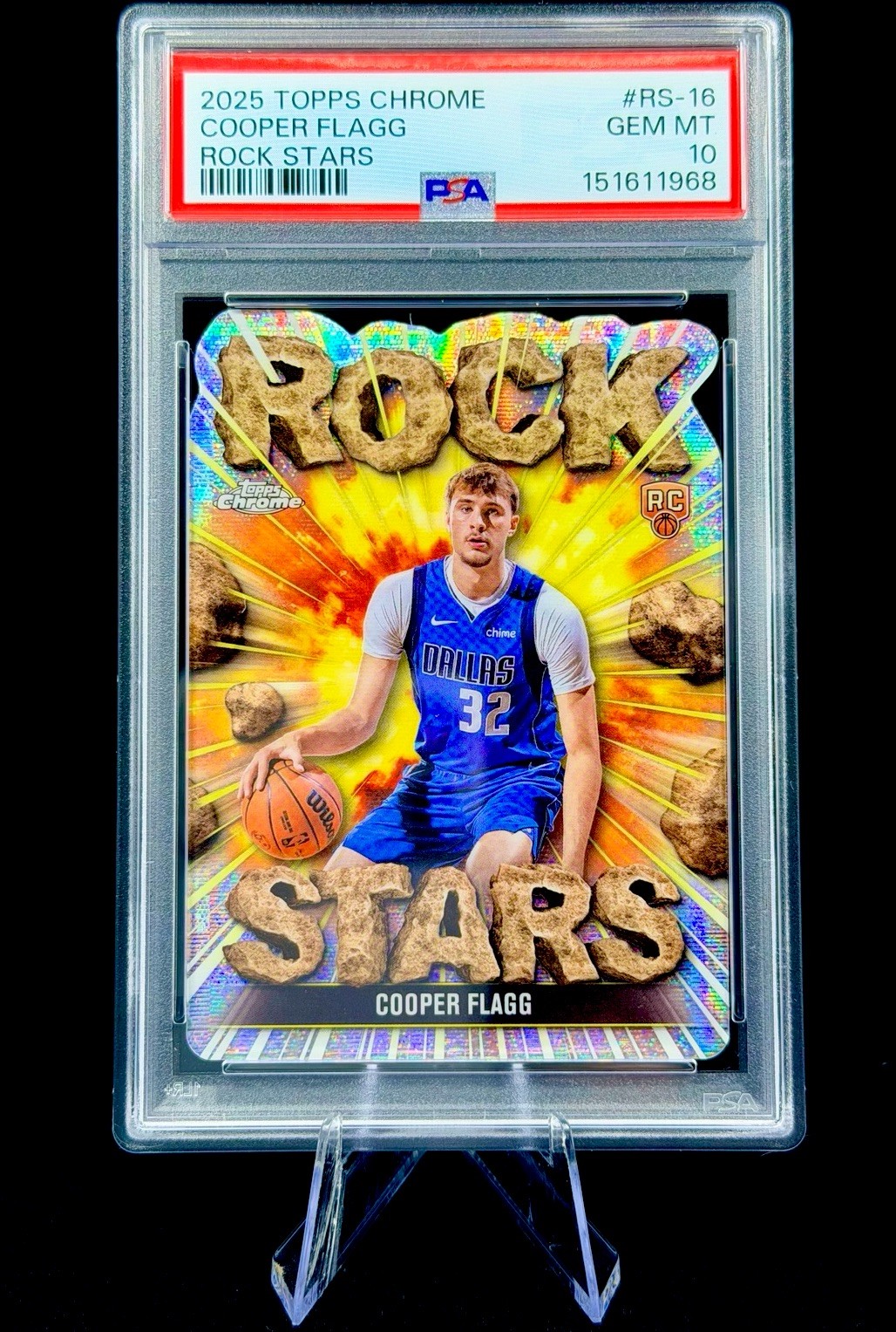 2025 Topps Chrome COOPER FLAGG ROCK STARS Rookie (RC) #RS-16 PSA GEM MINT 10
