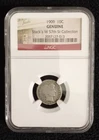 NGC Encased 1909 Barber Dime - Genuine, Stack's W 57th St Collection