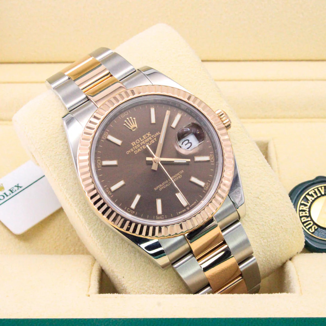 Rolex Datejust 41 126331 Chocolate Dial Oyster Bracelet Two-Tone Unworn image 5