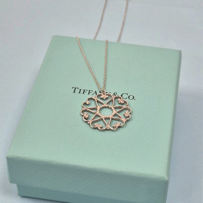 Tiffany & Co. Paloma Picasso Goldoni Venezia Medaillon Anhänger Silber Halskette