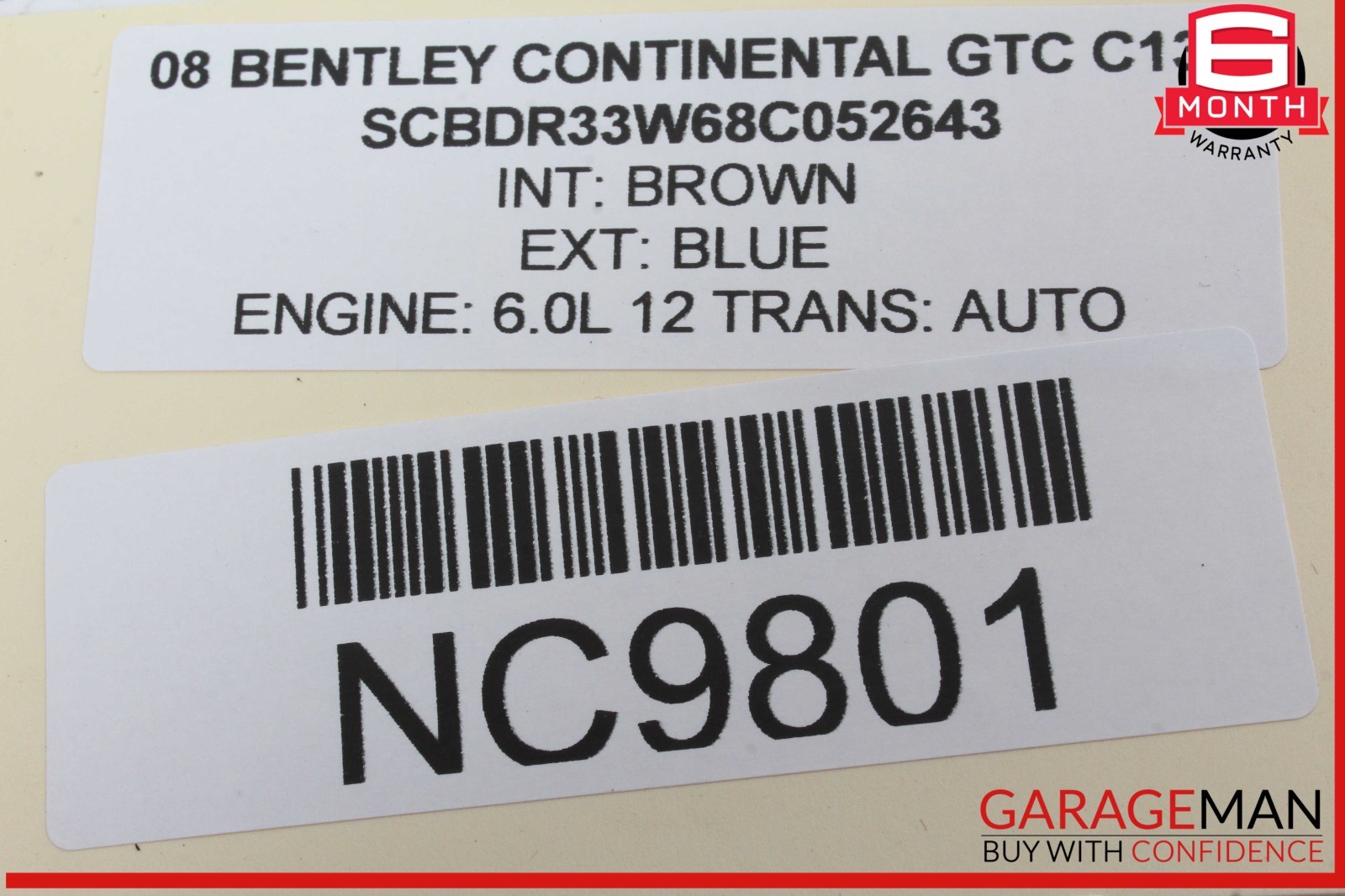 08-09 Bentley Continental GTC Instrument Cluster Speedometer 3W0920841D OEM