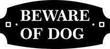 Beware of Dog Sign  M0063