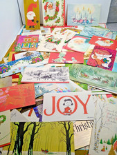 Lot Of 110 Vintage Used Christmas Cards MCM Late 60s - Early 70s
