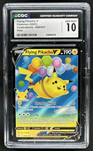2021 Pokemon SWSH Celebrations Flying Pikachu V #006/025 CGC 10