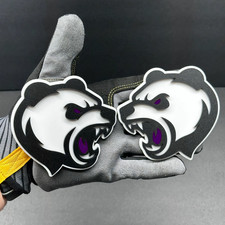 2xangry Panda Bear M.blackwhite Purple Eye Car Fender Emblem Badge Aggressive 2xangry Panda Bear M.blackwhite Purple Eye Car Fender Emblem Badge Aggressive