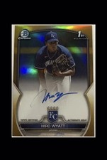 2023 Bowman Draft - Chrome Prospect Autographs Hiro Wyatt #CDA-HW Gold Refractor