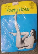 Vintage 60's 70's National Brand Seconds Coffeetone Small Nude Pantyhose