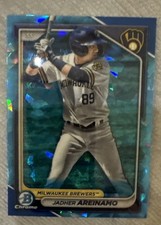2024 Bowman Chrome Sapphire Milwaukee Brewers Rookie Jadher Areinamo #BCP2