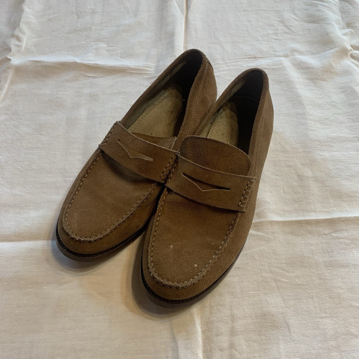 Banana Republic Suede Penny Loafers in Brown Banana Republic Men main image 4