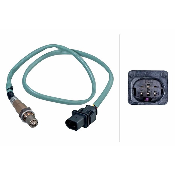 Lambdasonde Beheizt 5-Polig 690 Mm Kabel Hella FüR U.A. MERCEDES-BENZ C-KLASSE-image