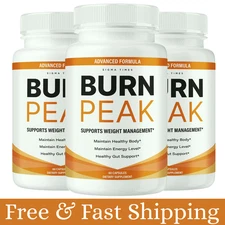 Burn Peak for Advanced Weight Loss, BurnPeak Fat-Burner Formula 60 ct (3 Packs)
