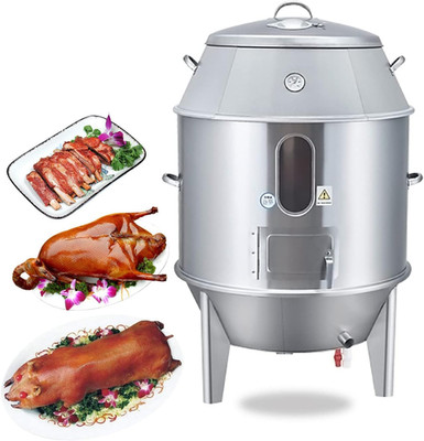 Versatile Stainless Steel Dual Gas & Charcoal Roaster for Meats