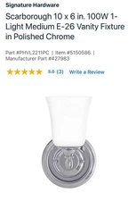 Park Harbor PHVL2211PC, Polished Chrome