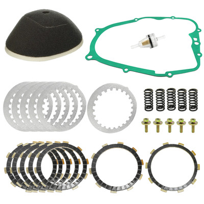 Clutch Friction Plates Kit & Air Filter Gasket for Yamaha Blaster 200 1988-2006