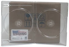 USDISC DVD Cases Standard 14mm Premium, Double 2 Disc (Super Clear) Lot