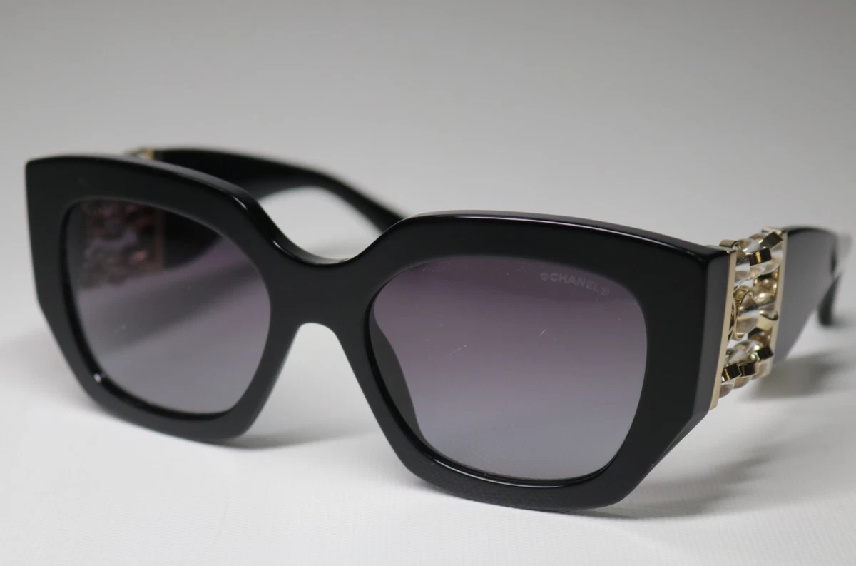 Chanel Black Sunglasses with bows butterfly style CHANEL Sunglasses: Butterfly Sunglasses, acetate 5414  main image 3