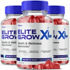(3 Pack) Elite Grow XL Advanced Male Performance Formula Vitamin (180 Gummies)
