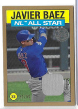 2021 Topps - 1986 Topps All-Star Baseball Relics Javier Baez 86ASR-JBA 30/50GOLD