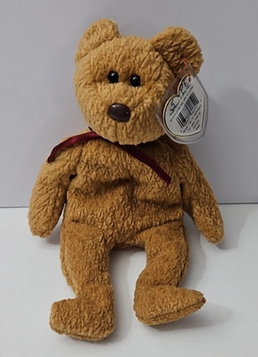 Ty Beanie Baby Curly 1996 Brown with Brown Nose