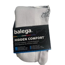 Balega Hidden Comfort No Show Tab Small Unisex) White NEW