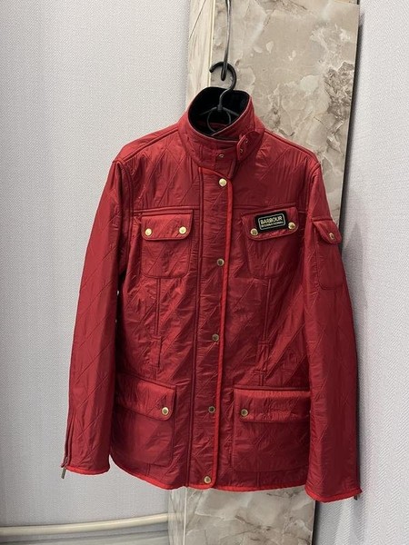Women Barbour Jacket Red Polyester 40 / L / 48