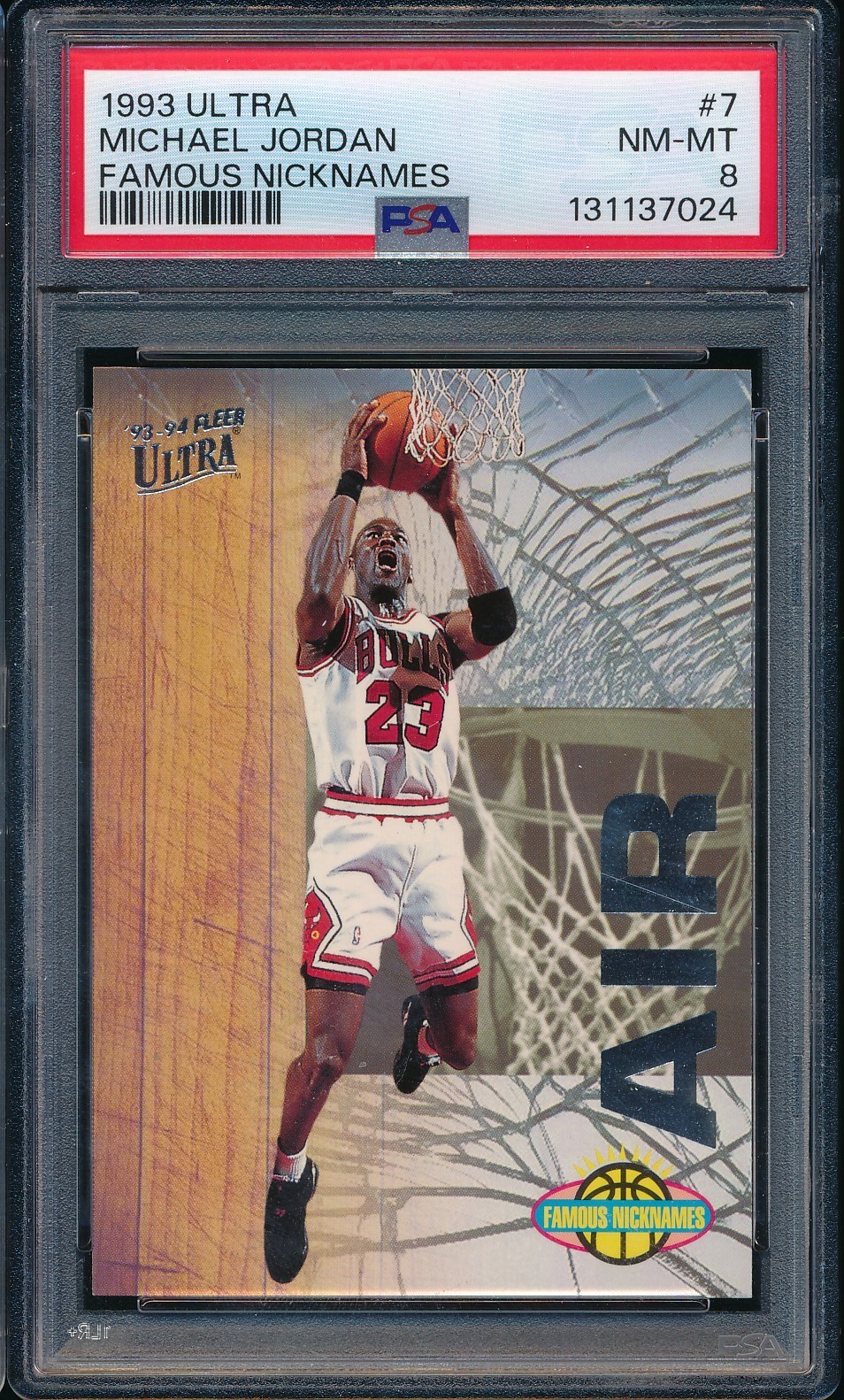 1993 Fleer Ultra Famous Nicknames Michael Jordan PSA 8