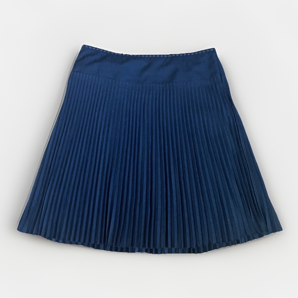 Ann Taylor Women's Size 14 Black Skirt Fully Pleated Lined Side Zip Brown Stitch