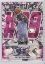 2021 Leaf Metal With Pick…Auto Pink Crystals /15 Day'Ron Sharpe #WP-DS1 Auto 0v9