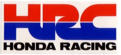 HONDA RACING LETTERING on Transparent Background STICKER - HRC