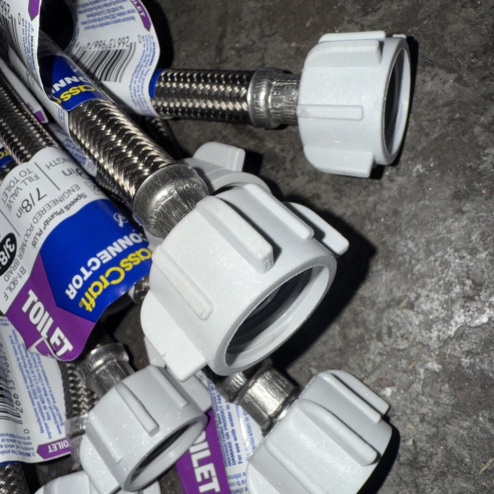 Lote de 10 nuevos 9 in. Conector de inodoro artesanal de latón, válvula de llenado de 7/8 3/8 pulgadas comp  Foto 4 de 4