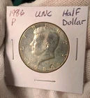 1986P Uncirculated Kennedy Half Dollar