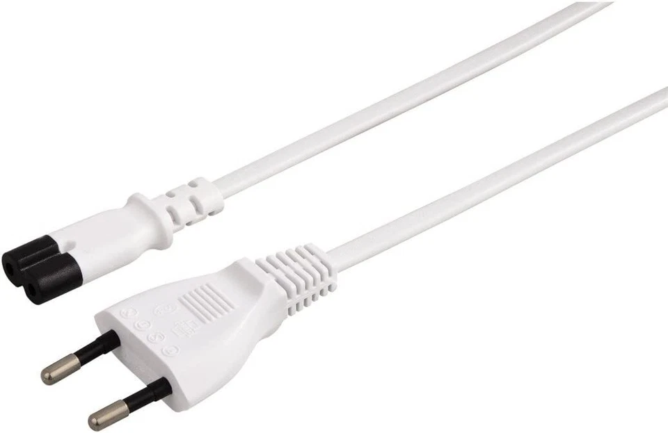 Hama® Netzkabel 2polig Eurostecker Netzstecker Stromkabel Laptop Konsolen [2er] - Bild 2 von 4