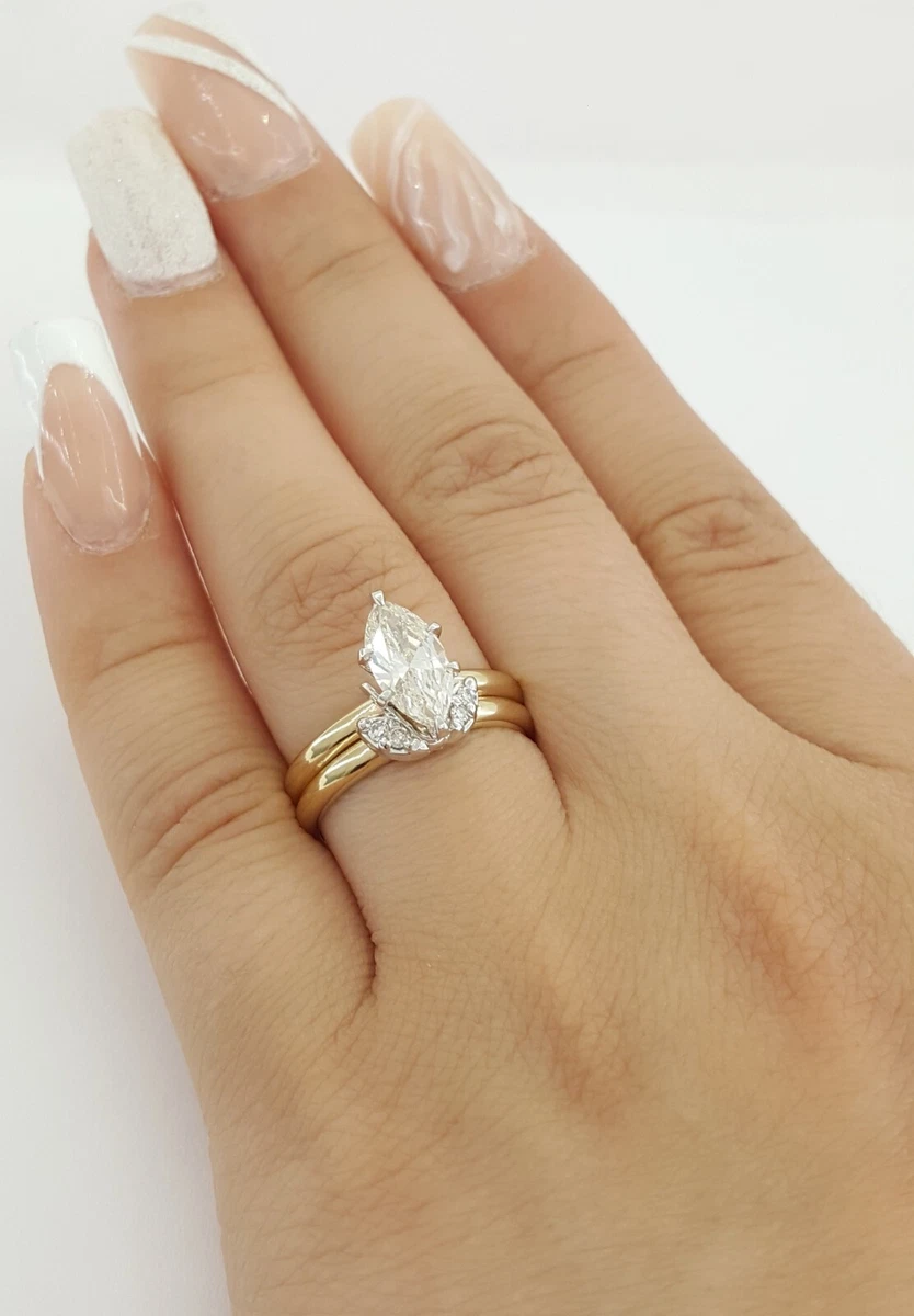Vintage marquise hotsell wedding set