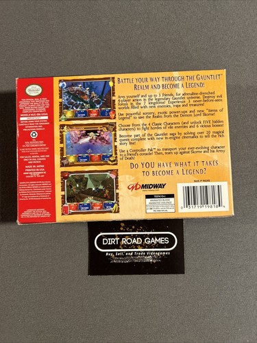 Gauntlet Legends (Nintendo 64, 1996) N64 Completo En Caja Juego Manual En Caja - Imagen 13 de 20