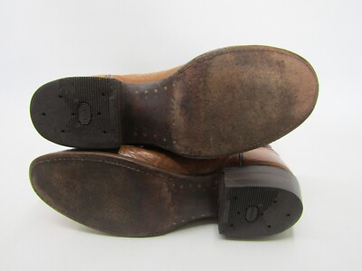 TONY LAMA Mens Size 8.5 D Black Brown Leather Cowboy Western Boots Men main image 2