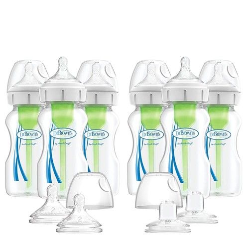 Dr. Brown’s Anti-Colic Babyflaschen 9 Unzen, 6er Pack mit Bonus Brustwarzen & Tüllen - Bild 3 von 9