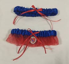 New NCAA University of Mississippi Rebels Elastic Lace Bridal Wedding Garter Set