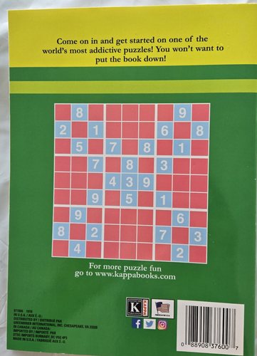 Kappa Sudoku Variety Collection Puzzle Books Magazine size - Vol 129 - Picture 2 of 2