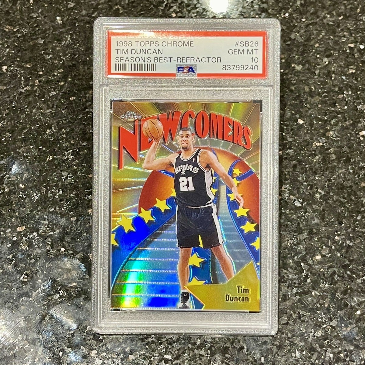 1998-99 Topps Chrome Tim Duncan Refractor 
