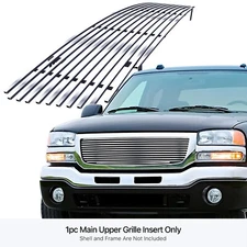 Fits 2003-2006 GMC Sierra 1500/2500HD/3500 Main Upper Billet Grille Insert