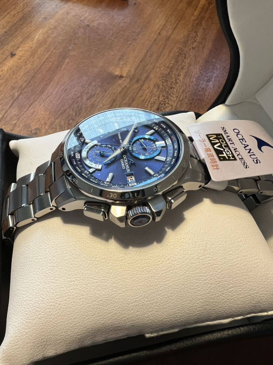 Casio Jeweled Oceanus Ocw-T1000F-2Ajf Radio Solar Blue Watch Auth 