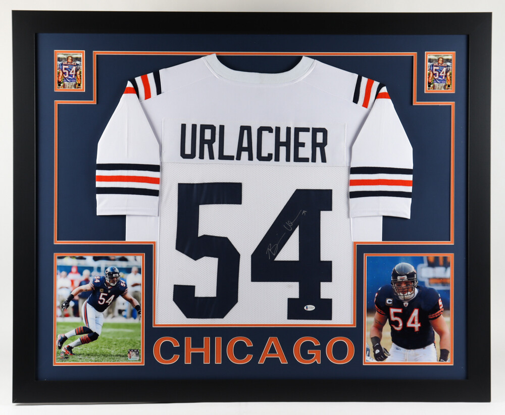 Brian Urlacher Autographed Signed Chicago Bears 35x43 Framed Jersey (Beckett) 2018 HOF / LB 