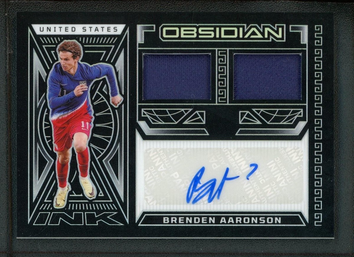 2023-24 Panini Obsidian - Dual Jersey Ink Brenden Aaronson