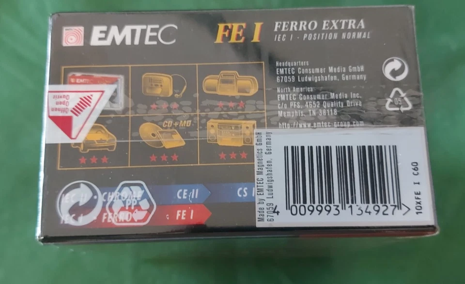 SET 10 PACK AUDIO CASSETTA 60 EMTEC FANTASTIC SOUND COMPACT MUSIC CASSETTE FE I - Imagen 2 de 3