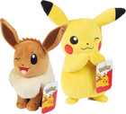 8" Eevee & Pikachu Plush, 2-Pack - Let'S Go Starters - Officially Licensed - Qua