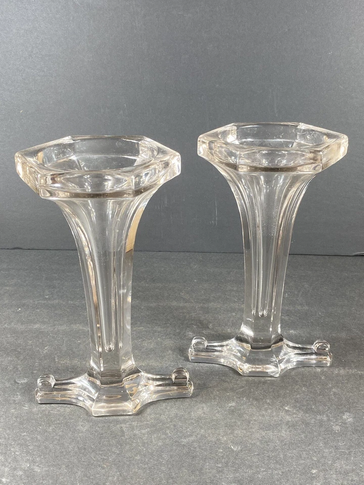 Juego de jarrones de vidrio estilo Art Deco  Foto 4 de 4