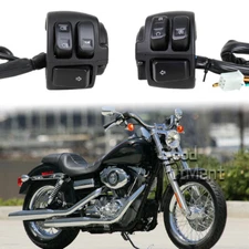 1" Motorcycle Handlebar Control Switche For 96-12 Harley Davidson Sportster Dyna