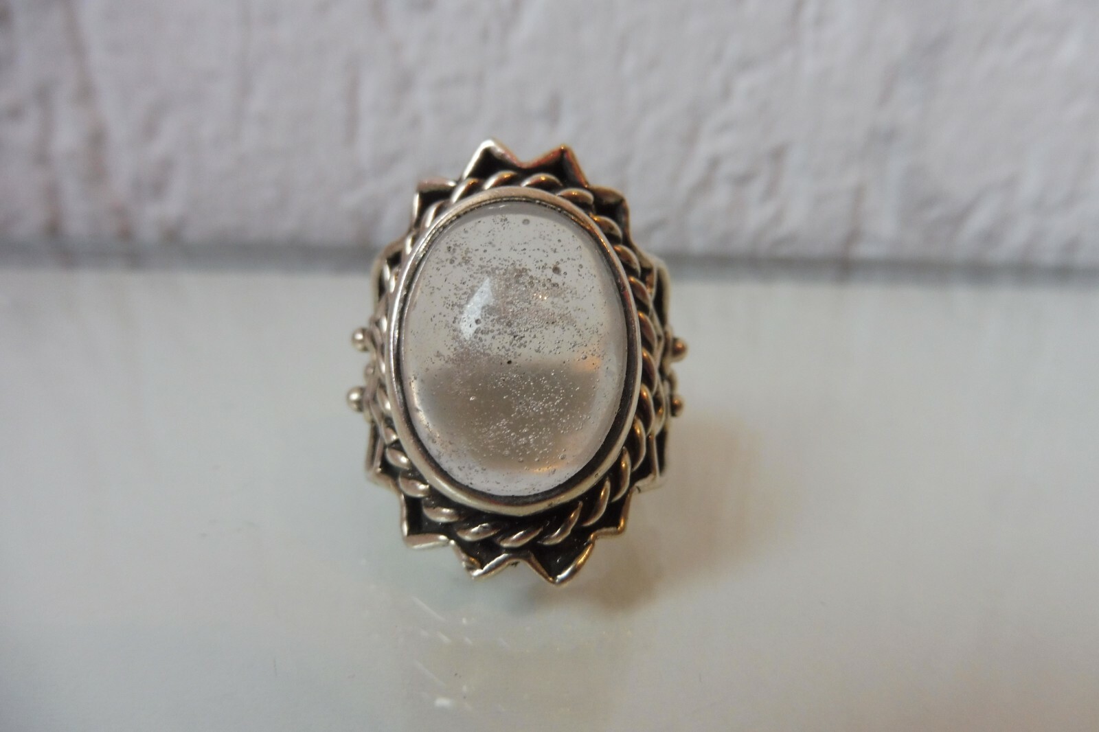 Beautiful, solid, large, old ring, 925 silver wit… - image 2