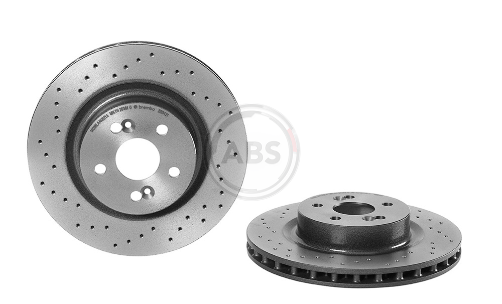 2x Brake disc perforated/vented 09.8904.21 BREMBO for RENAULT MEGANE II - Image 4